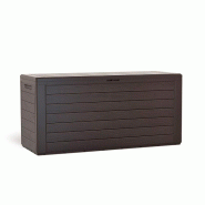 Prosperplast - Coffre de jardin Boardebox 280 litres en plastique couleur ocre foncé, dimensions : 116 x 43,8 x 55 cm - marron plastique ZA1216