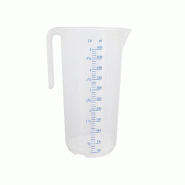 Schneider - Tasse mesurée, 5,0 l, échelle embossée, lettres bleues, poignée ouverte - blanc plastique polypropylène 206015