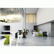 Table mange-debout intérieur/extérieur Karla - Sokoa - Anthracite, Avec plateau verre_0