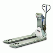 Transpalette manuel peseur inox avec capteurs 2,5 T modèle GS/P 25S4 - Fourches 1 185 x 555 mm - PRAMAC - TFB53CII8I0 Transpalette manuel peseur inox avec capteurs 2,5 T modèle GS/P 25S4 - Fourches 1 185 x 555 mm - PRAMAC - TFB53CII8I0