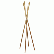 UNILUX Portemanteau Tipy, 4 patères, en bois, coloris bambou - 3595560031580