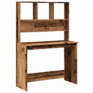 VidaXL Bureau avec étagères vieux bois 102x45x148 cm bois d'ingénierie Modèle Milan Urban - 855834