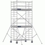Échafaudage roulant aluminium DOCKER 150 version lisses - Hauteur de travail : 5,90 m - DUARIB - 7220040 Échafaudage roulant aluminium DOCKER 150 version lisses - Hauteur de travail : 5,90 m - DUARIB - 7220040