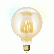 Ampoule led à filament ambré globe 125 mm e27 806lm  60w blancs variables, jedi