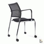 Chaise visiteurs Surf avec dossier en résille - Fixes, Roulettes_0