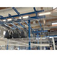 Convoyeur gravitaire aérien pour l'accumulation de charges unitaires pouvant aller jusqu'à 80 kg par chariot - ASTRON Convoyeur gravitaire aérien pour l'accumulation de charges unitaires pouvant aller jusqu'à 80 kg par chariot - ASTRON