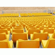 Siège coque Cannelle pour gradin - Conforme EN 13200-4 - Normes FIFA et UEFA_1