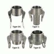 Coupleur sécurisé à cames type autolock en inox - Type C - YCSCDAIX080 - DN 80 - Filetage G 3" - Applications : Chimie, Pétrochimie
