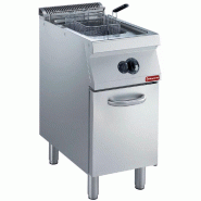 Diamond - Friteuse gaz, cuve en "Y" 15 litres, brûleurs extérieurs, sur armoire - réf. G17/F15A4-N - inox AKS-G17/F15A4-N