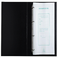 Exacompta Reliure 4 anneaux Mouvements de Titres, avec 2 recharges de 50 feuilles - noir papier 591E