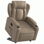Fauteuil inclinable Cappuccino Similicuir Modèle Zerderia - 8721012170384