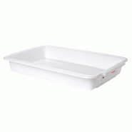 GILAC Bac à diviseuse avec zone de traçabilité inscriptible - 600 x 400 mm - blanc - Blanc G155971 - blanc 3573678703599