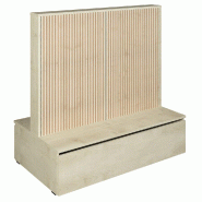 Gondole double face Vertigo T01 avec tiroir MDF naturel et érable 125x74x125cm