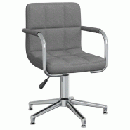 Helloshop26 - Chaise fauteuil siège pivotante de bureau informatique étude clair tissu gris 02_0024113 - gris acier 3000214691183