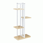 Helloshop26 - Étagère à plantes 93 x 42,5 x 22,5 cm 4 niveaux en métal blanc aspect bois 13_0010984 - blanc métal 3000245514512