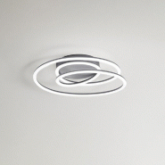 Plafonnier Led Spira En Métal Gris Métallisé 68W Perenz - gris 8023559541871_0