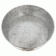 Plateau Ø27,5x8cm acier galvanisé