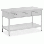 Royal Catering - Royal Catering Table de Travail avec Tiroirs 150 x 60 cm 295 kg - Plan de Travail pour Cuisine - 4062859096340 Royal Catering - Royal Catering Table de Travail avec Tiroirs 150 x 60 cm 295 kg - Plan de Travail pour Cuisine - 4062859096340