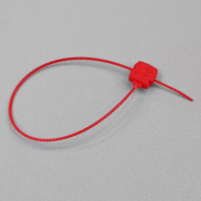 Scellé PP à tige crantée ronde - Longueur 167mm-Tige Ø1.2mm - Rouge_0