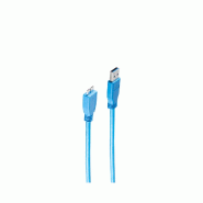 Shiverpeaks BASIC-S Câble micro USB 3.0, USB-A - micro USB-B, 3 m - bleu 4017538042118 Shiverpeaks BASIC-S Câble micro USB 3.0, USB-A - micro USB-B, 3 m - bleu 4017538042118