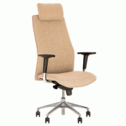 Solo fauteuil de direction ergonomique, synchrone. Designer hilary birkbeck. Beige