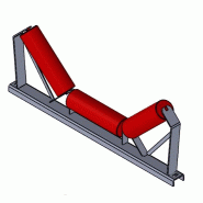 Support de rouleaux pour convoyeur à bande - 3 rouleaux inclinés - Plusieurs dimensions et finitions
