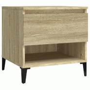 Table d'appoint Chêne sonoma 50x46x50 cm Bois d'ingénierie Modèle Ombre Shield Prime - 819554