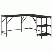 VidaXL Bureau Chêne noir 139 x 139 x 75 cm Bois d'ingénierie Modèle Orion Outdoor - 882867