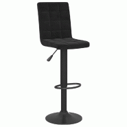 VidaXL Tabouret de bar Noir Velours Modèle Flex Soleil Élite - 335749_0