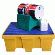 Châssis finition PE - Support amovible réversible pour 1 fût de 60 l ou 220 l horizontal - Fabrication Française