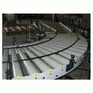 Convoyeur à rouleaux courbe par courroies CPV50 - courbes à 30, 45, 60 ou 90° - motorisation asynchrone ou Brushless Convoyeur à rouleaux courbe par courroies CPV50 - courbes à 30, 45, 60 ou 90° - motorisation asynchrone ou Brushless