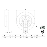 Disque de frein Bosch 0986479F43 - boîte de 2 disques, ventilé de l'intérieur - côté arrière Disque de frein Bosch 0986479F43 - boîte de 2 disques, ventilé de l'intérieur - côté arrière