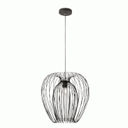 Fabas Luce Suspension De Style Campagnard Au Design Industriel Moderne, Structure En Métal, Couleur Noire, Douille E27, Idéale Pour L'Éclairage Int