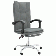 Helloshop26 - Chaise fauteuil siège pivotante de inclinable de bureau informatique étude foncé tissu gris 02_0024244 - gris métal 3000215330333