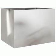 Helloshop26 - Jardinière bac lit surélevé plantes fleurs terrasse jardin argenté 62 x 47 x 46 cm acier inoxydable Argent 02_0038079 - argenté ino
