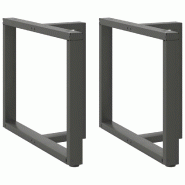 Helloshop26 - Lot de 2 pieds de table à manger en T dimensions 90 x 35 x 72-73 cm avec niveleurs réglables style moderne en acier 02_0057332 - acier