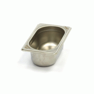 Maxima Récipient gastronorm - 1/9 GN - profondeur 6,5 cm - acier inoxydable – 17.6 × 10.8 × 6.5 cm - AKS-09367547
