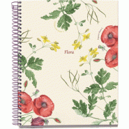 MIQUELRIUS Carnet Coquelicot A5, 200p./100 feuilles 70 g/m² détachables et perforées, uni - 8422593044247