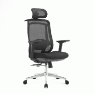 OfficeSense OS120 Chaise de Bureau Ergonomique – Chaise en Maille – NEN1335 – Inclinable – Soutien lombaire – Adultes – Noir – Design Co