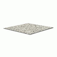 Oviala Business Plateau de table stratifié 60x60 cm terrazzo - blanc 113413