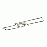 Plafonnier LED 37W 4300 lm variation couleur + RGB avec télécommande - Trio - Ganado - gris métal 4017807503470