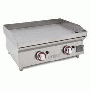 Plancha à gaz lisse en ACIER rectifié - L600 | Arilex - 60PGRN