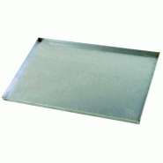 Plaque à pizza en tôle aluminée bord droit - 40 x 60 cm | Gi.Metal - TLA4060