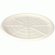 Plateaux de service canne à sucre rond Ø 47 cm blanc pour fruits de mer (60 unités) PAPSTAR - blanc Bagasse 37298