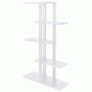 Présentoir 5 niveaux Flexia - Blanc - 165x90x30cm - Utilisation murale, centrale ou en vitrine