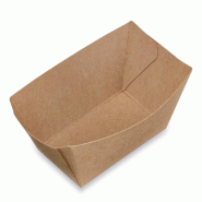 Ravier NOVABOX Rectangulaire Carton Kraft 100g - 108x75x27mm - 230g/m2 - Format Économique Sauces et Tapas - Traitement Ingraissable - beige en carto