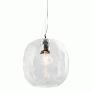 ROSSINI ILLUMINAZIONE Oban Suspension En Verre Soufflé Cristal E27 Ip20 - Lampe Design Avec Diffuseur Artisan - Structure Elégante Pour Intérieur -