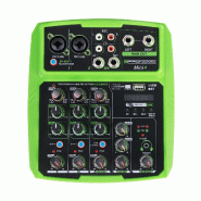 Table de mixage - Pronomic Mini4, USB à 4 canaux Récepteur Bluetooth pour lecture, Port USB pour la lecture et l'enregistrement - 3666638047212