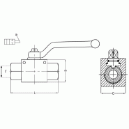 Vanne VBS 2 voies électro zinguées percées - Femelle gaz - VBS HP 2V 1/8 EZ PERCEE