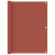 VidaXL Écran de balcon Terre cuite 120x600 cm PEHD Modèle Balcon Ligne Pure - rouge 310955